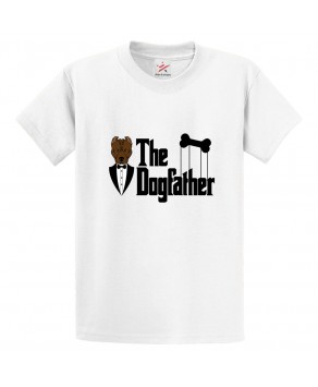 The Dog Father with Suited Up Dog Unisex Classic Kids and Adults T-Shirt for Dog Lovers